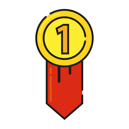 Isolated colored medal Gaming icon Vectorのイラスト素材