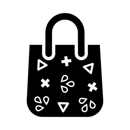 Isolated shopping bag silhouette womans purse Vectorのイラスト素材
