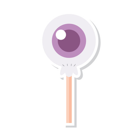 Isolated halloween lollipop candy icon Vectorのイラスト素材