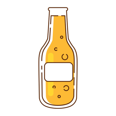 Isolated colored beer bottle icon Vectorのイラスト素材
