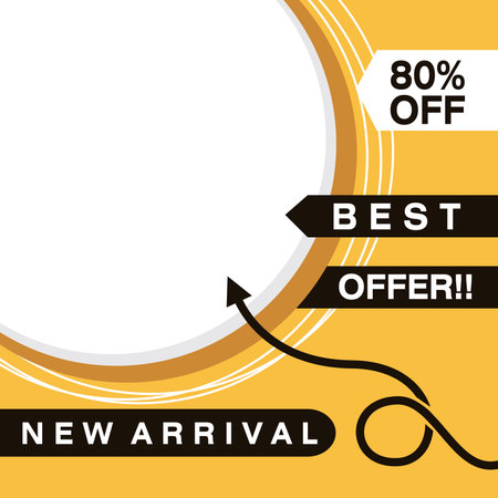 Colored sale social media template Vectorのイラスト素材