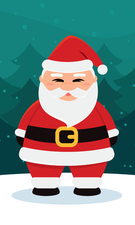 Cute santa claus christmas character Vectorのイラスト素材