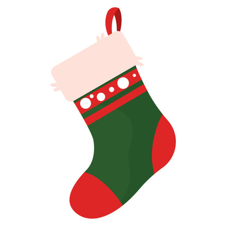 Colored christmas socks icon Vectorのイラスト素材