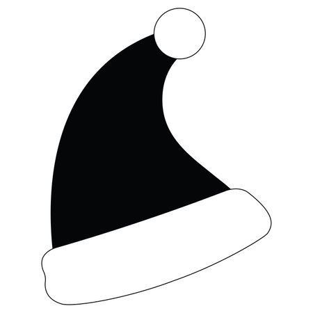 Silhouette of a christmas hat icon Vectorのイラスト素材