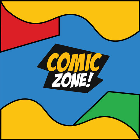 Colored comic book page with halftone effect and bubble chat Vectorのイラスト素材