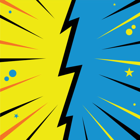 Colored comic book page with halftone effect Vectorのイラスト素材