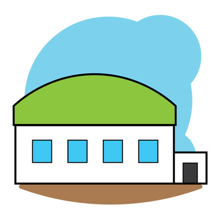 Isolated apartment residential building icon Vectorのイラスト素材