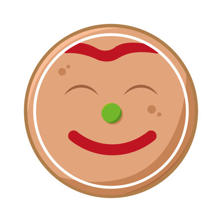 Isolated cute gingerbread character avatar Vectorのイラスト素材