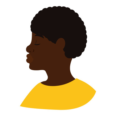 Afro american man character avatar Vectorのイラスト素材