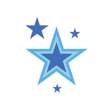 Isolated blue magician star shape magic iconのイラスト素材