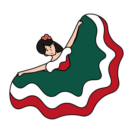 Isolated dancer mexican vector illustrationのイラスト素材