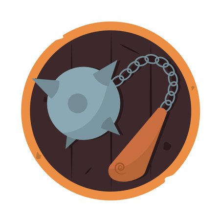 Isolated mace weapon medieval iconのイラスト素材