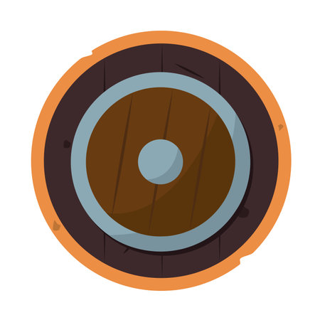 Isolated shield weapon medieval iconのイラスト素材