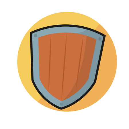 Isolated shield weapon medieval iconのイラスト素材