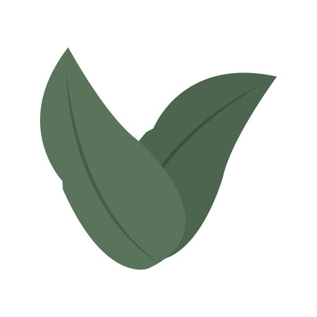 Isolated colored leaf sketch iconのイラスト素材