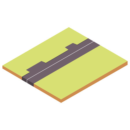 Isometric empty street Vectorのイラスト素材
