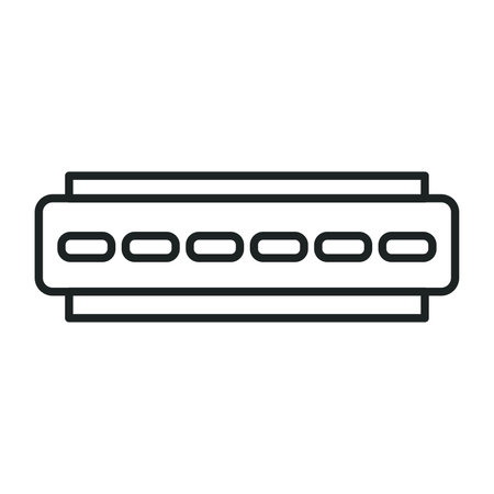 Harmonica line icon. Vector illustrationのイラスト素材