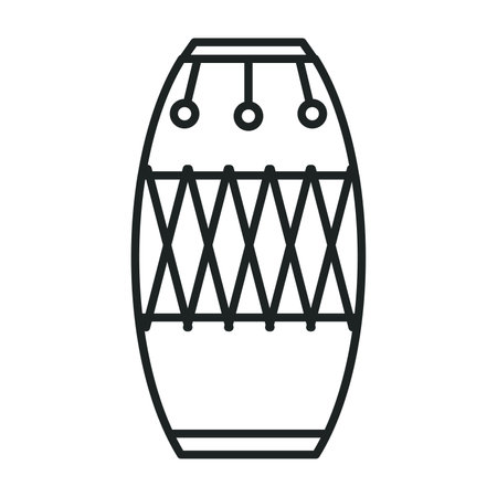 Conga drum outline. Vector illustrationのイラスト素材
