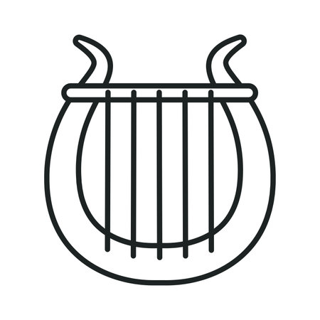 Lyre ancient harp icon. Vector illustrationのイラスト素材