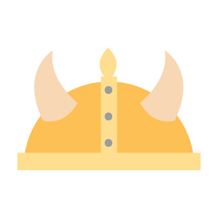Viking helmet icon. Vector illustrationのイラスト素材