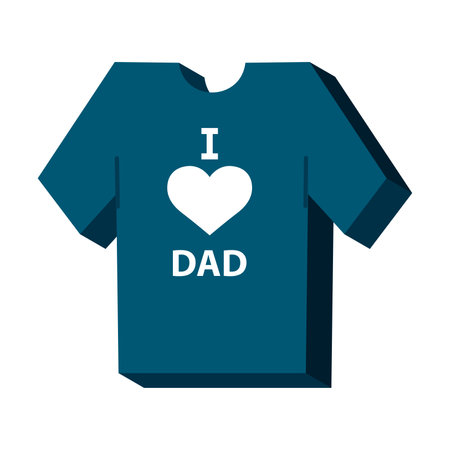 I love dad tshirt icon. Vector illustrationのイラスト素材