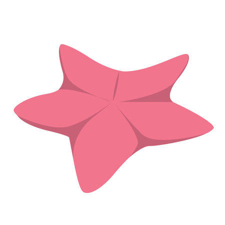 Pink cartoon starfish. Vector illustrationのイラスト素材