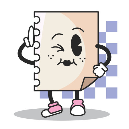 Smiling sheet of paper. Vector illustrationのイラスト素材