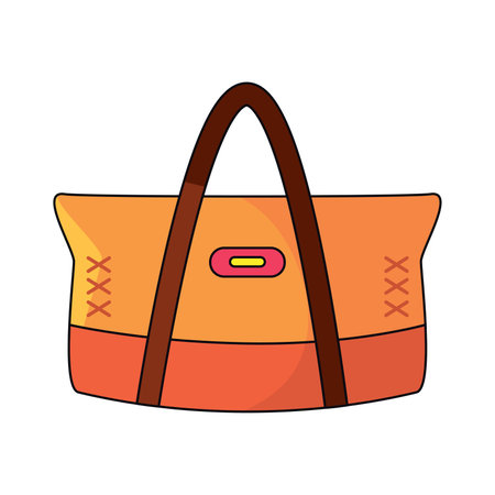 Colored gym bag. Vector illustrationのイラスト素材