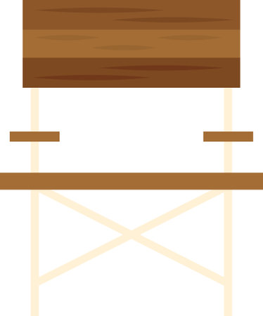 Camping foldable wood chair. Vector illustrationのイラスト素材