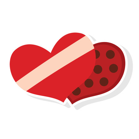 Romantic heart chocolates. Vector illustrationのイラスト素材