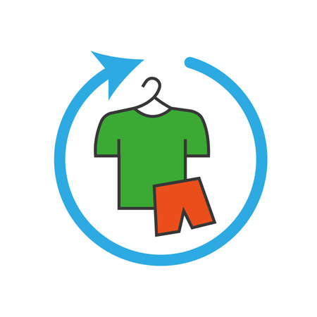 Clothing return symbol. Vector illustrationのイラスト素材
