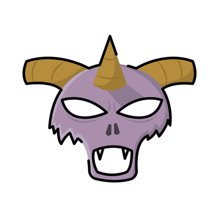 Isolated devil icon halloween cartoon draw illustrationのイラスト素材