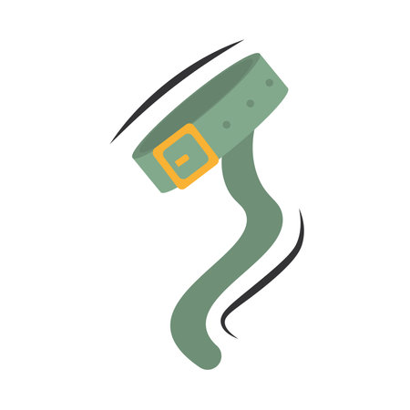 Green dog collar. Vector illustrationのイラスト素材