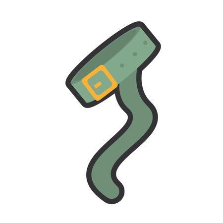 Green dog collar. Vector illustrationのイラスト素材