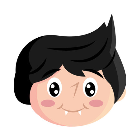 Isolated cute avatar of a vampire costume character Vector illustrationのイラスト素材