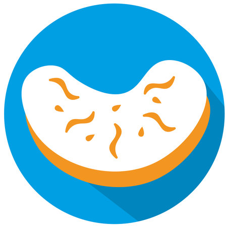 Isolated slice of a tangerine icon Vector illustrationのイラスト素材
