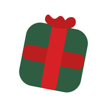 Colored christmas present icon Vector illustrationのイラスト素材