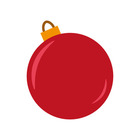 Colored minimalist christmas ball icon Vector illustrationのイラスト素材