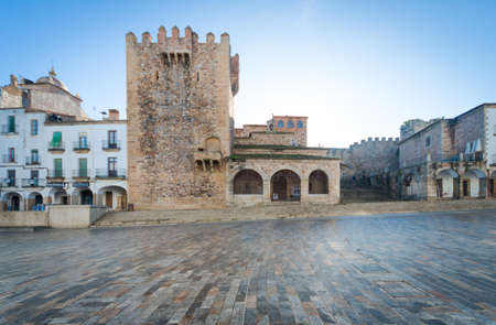 Torre de Bujaco en Cceres, Extremadura, Espaaのeditorial素材