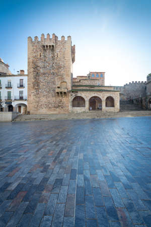 Torre de Bujaco en Cceres, Extremadura, Espaaのeditorial素材