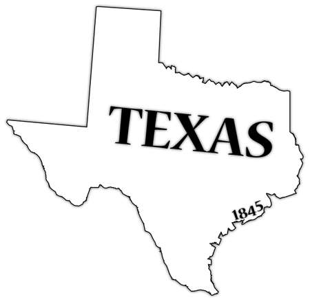 Texas State and Dateのイラスト素材