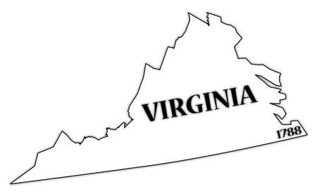 Virginia State and Dateのイラスト素材