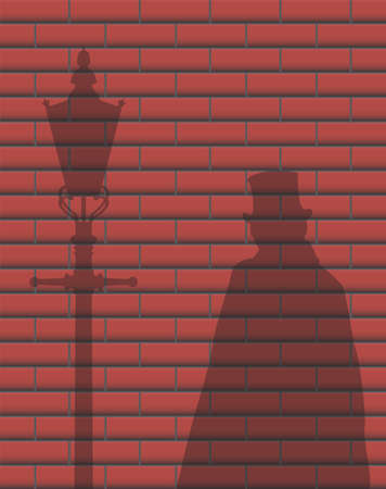 Jack The Ripper Brick Wall Shadowのイラスト素材