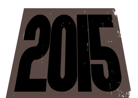 A 2015 structure design isolated on a white backgroundのイラスト素材