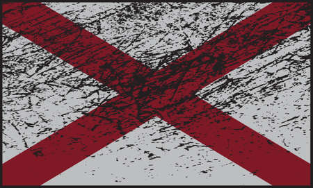 A grunged Northern Ireland flag design isolated on white backgroundのイラスト素材