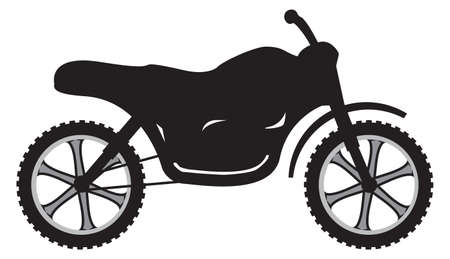A motorbike silhouette isolated on a white backgroundのイラスト素材