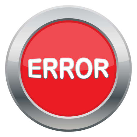 An error icon in red isolated on a white backgroundのイラスト素材