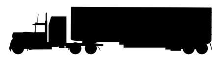 A lorry silhouette isolated on a white backgroundのイラスト素材