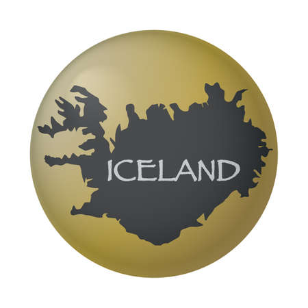 An Iceland gold coin isolated on a white backgroundのイラスト素材
