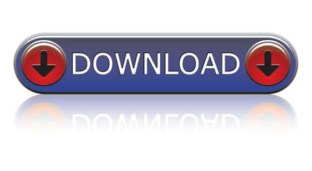 A download button isolated on a white backgroundのイラスト素材